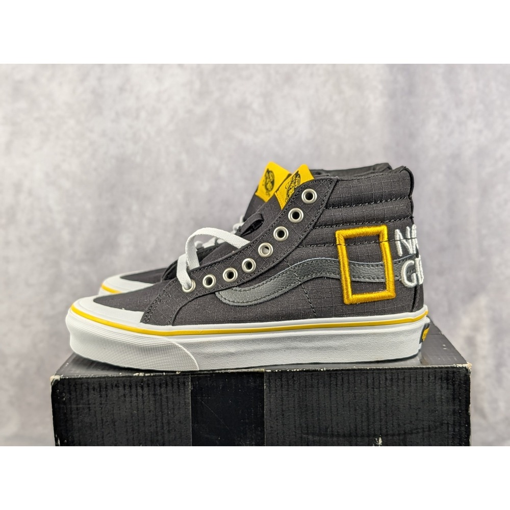 Vans Sk8-Hi Reissue 13 National Geographic Logo Black Yellow Sneaker VN0A3TKPXHP